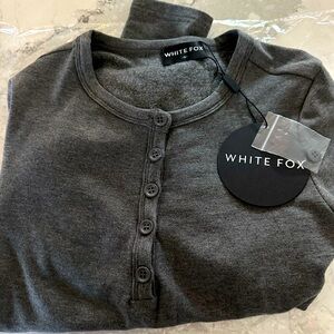 White Fox long sleeve shirt size Small(Charcoal Grey)